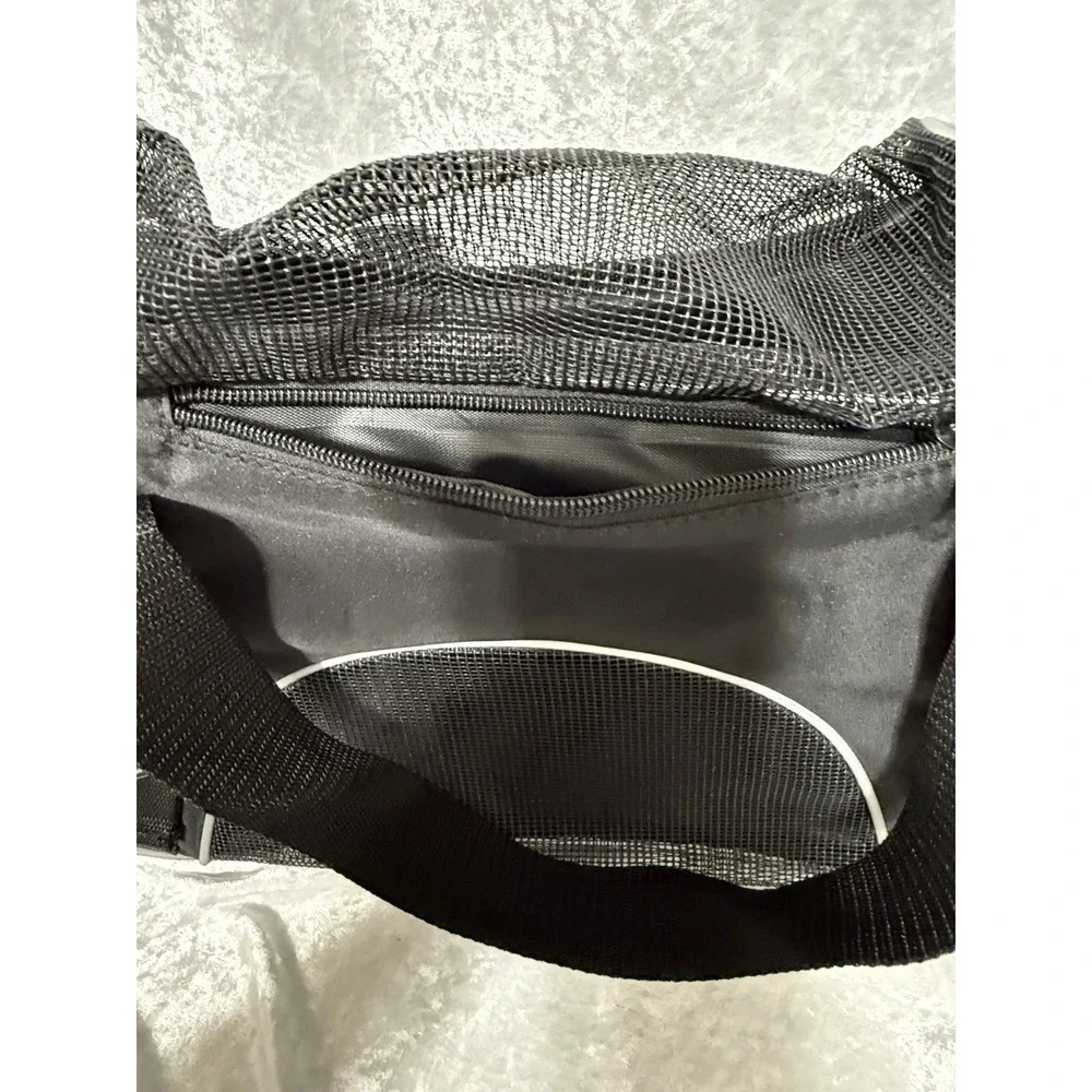 Black‎ Mesh Soft Sided Pet Carrier Bag Small Dog Cat Travel Tote Reflective Trim